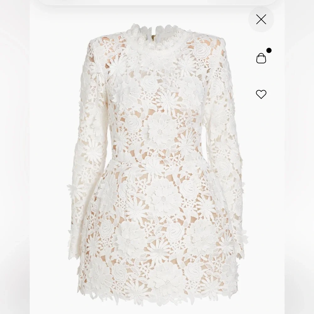 Bronx and Banco White Lace Mini Dress - Picture 1 of 2
